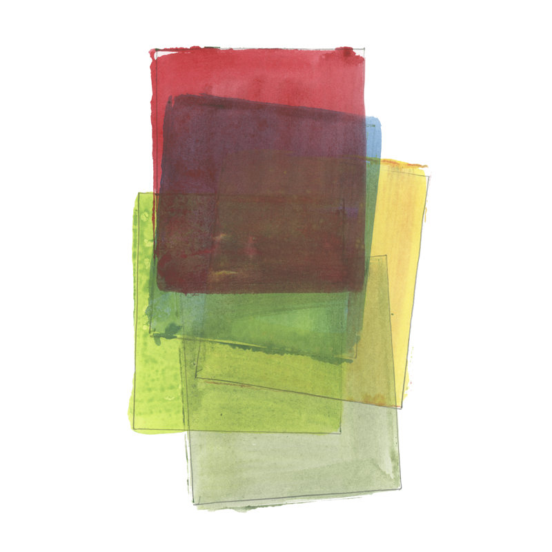 Graphene II by Cartissi - Painting on Canvas, 46cm H x 30cm W, Black Floater Framed