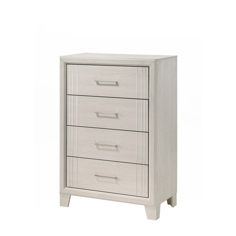 Commode contemporaine à 4 tiroirs 1pc, Beige