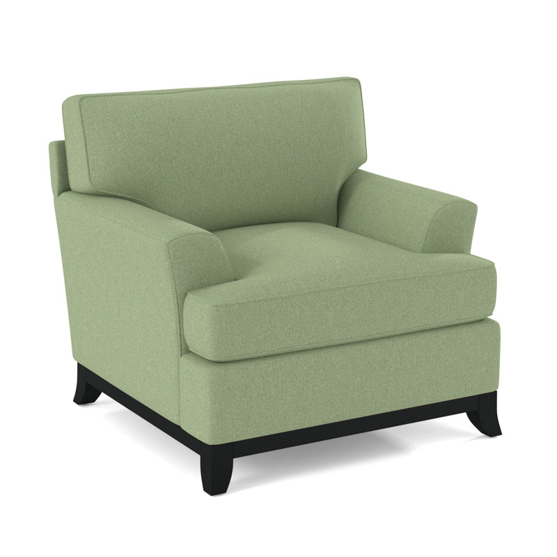 Oaks Way Armchair, Black, White Performance Fabric; 0851-94