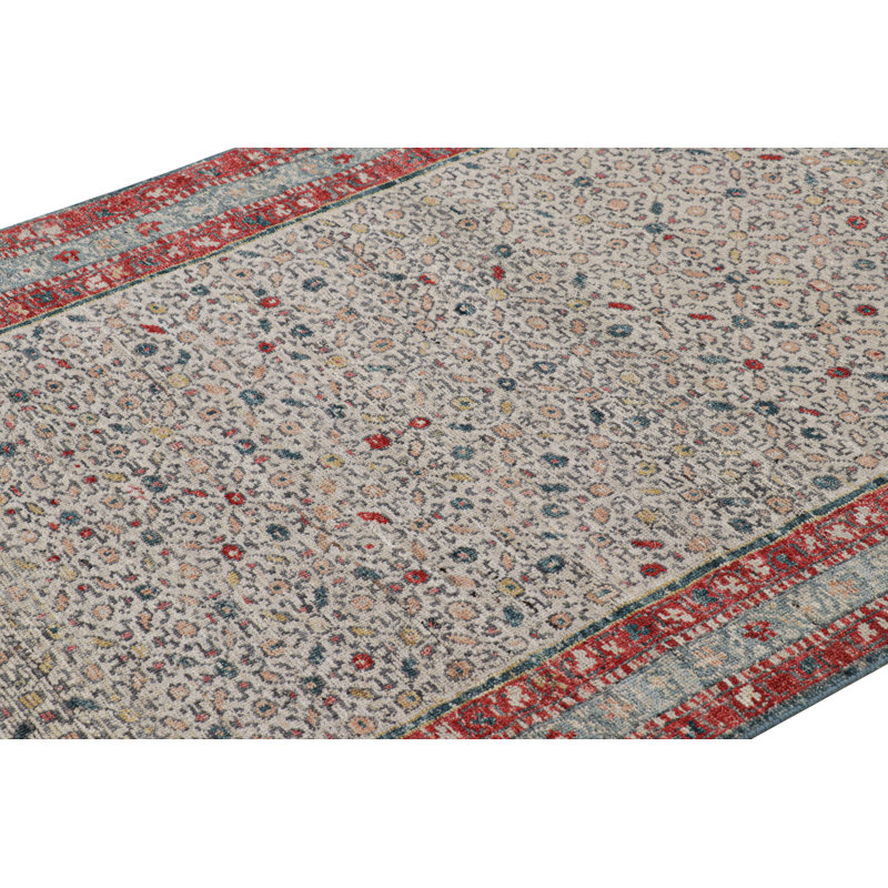 Burano Wool Floral Area Rug, Runner 3' x 14'