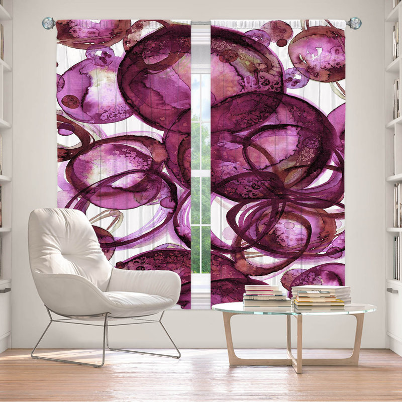 Room Darkening Curtain Pair, 40" W x 52" L, Magenta