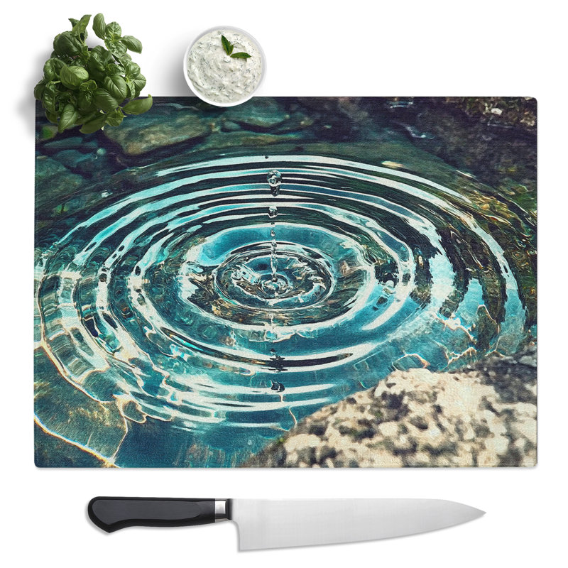 Water Ripples Vol.4  Glass Chopping Board