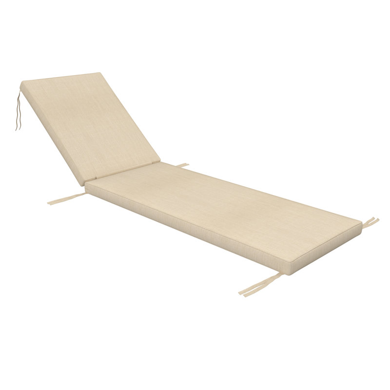 Sunbrella® Outdoor Chaise Cushion, Sunbrella® Canvas Flax, 21" W x 78" D