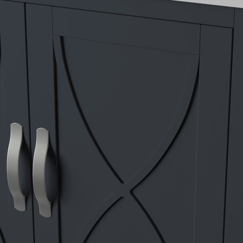 Ensemble de meuble-lavabo simple 36 po Briana, Gris métro
