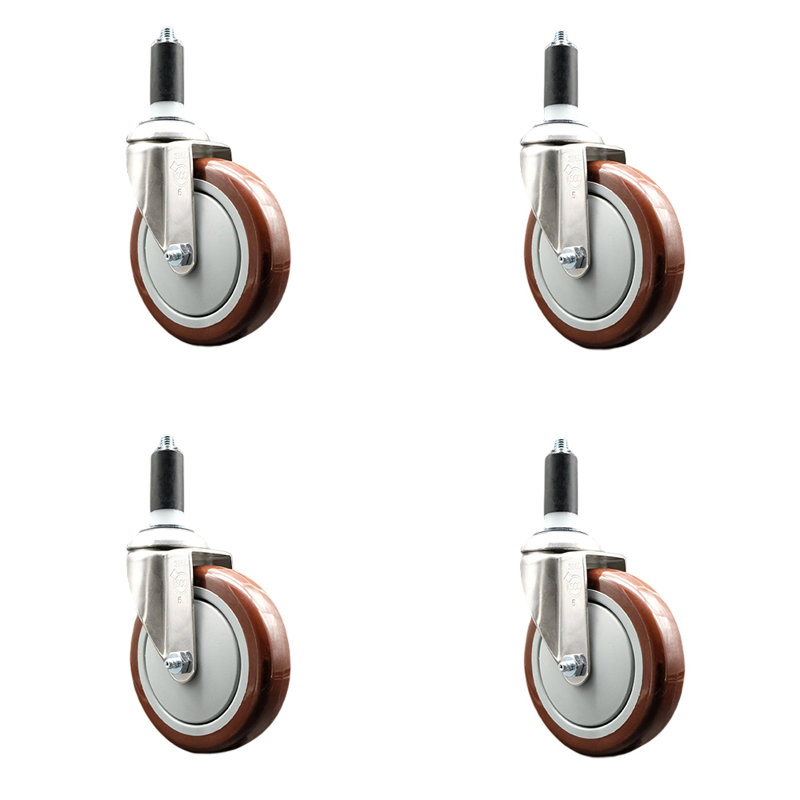Polyurethane Caster, Maroon