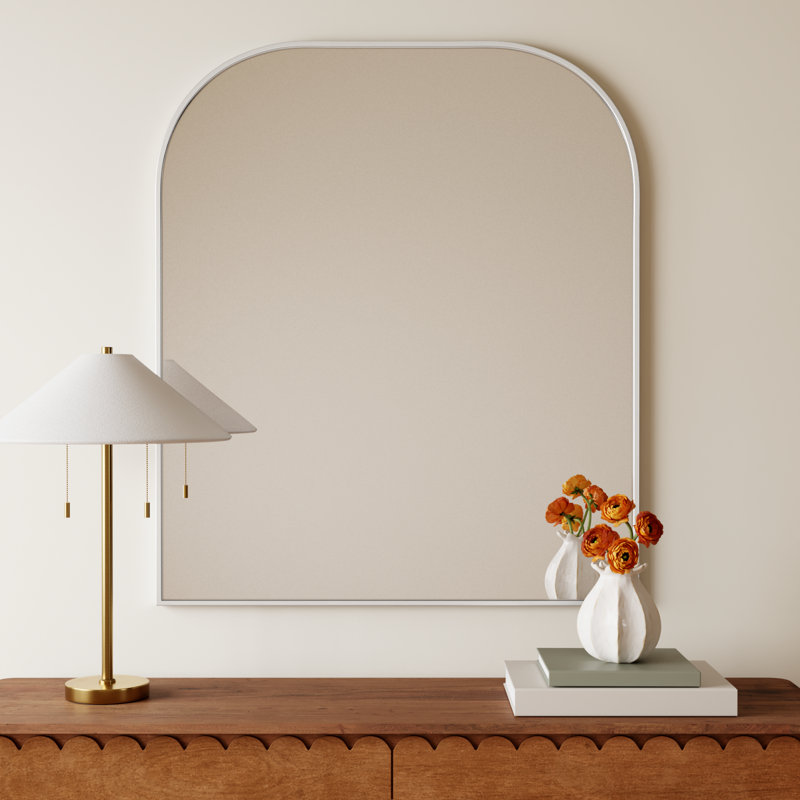 Miroir mural Sabine, Argent argent, 42 po x 36 po