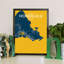 Honolulu City Map - No Frame Print-1848708853