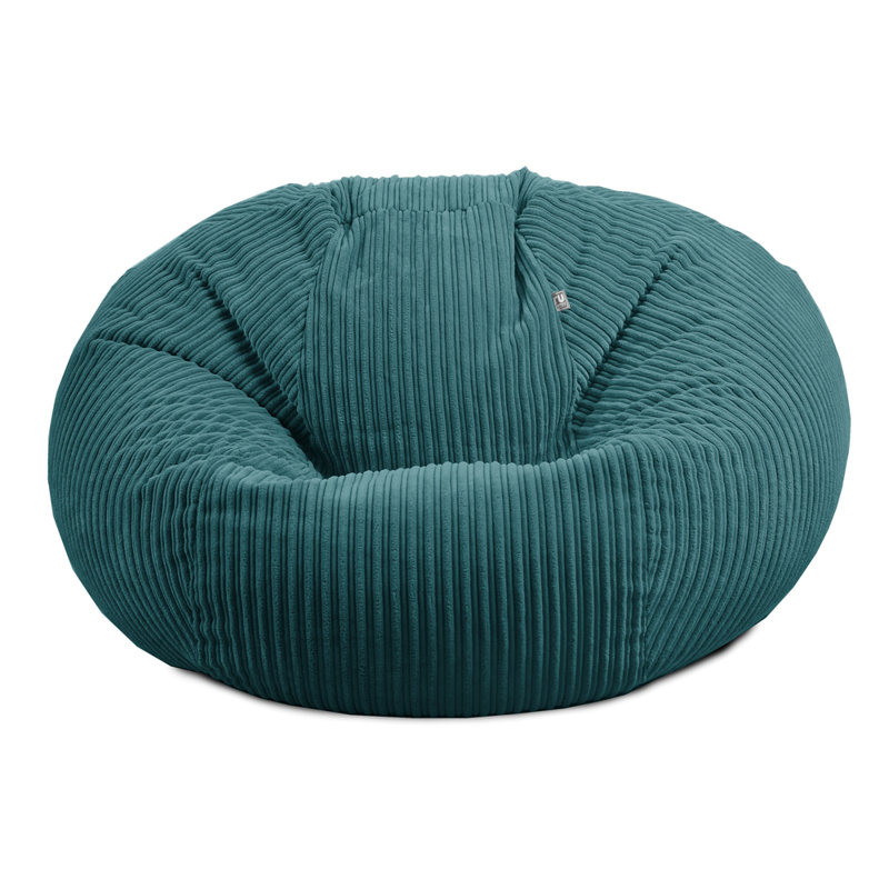 rucomfy Beanbags Jumbo Corduroy Huge Adult Bean Bag Chair. Extra Large Living Room Lounger. 125 (H) cm x 120 (W) cm, Teal