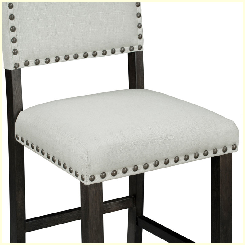 Classic 5-Piece Counter Height Dining Set with 4 Chairs, Espresso, Espresso/White