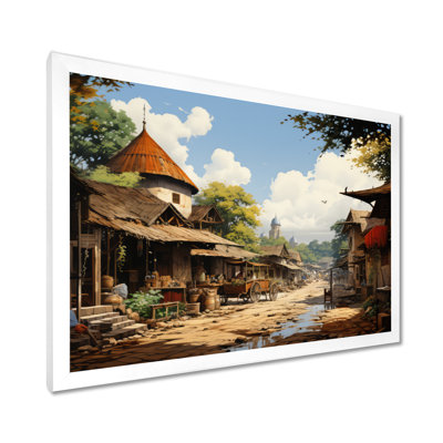 African Market Bazaar - African Art Canvas Prints