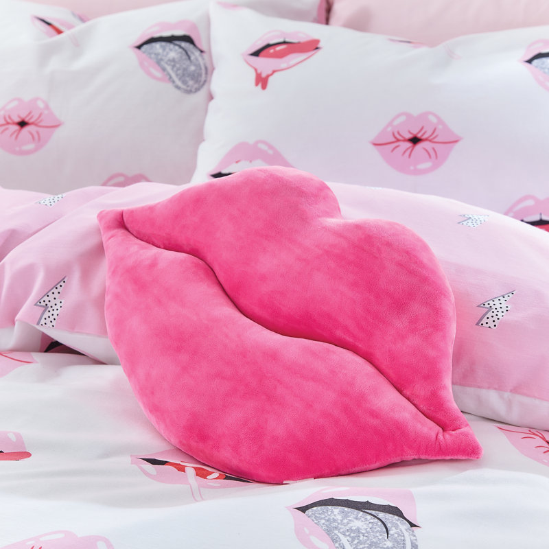Read My Lips Shaped Cushion with Filling