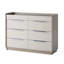 4 Piece High Gloss Dresser And Nightstand Bedroom Set, Grey-116781327