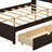 Wood Platform Bed With Bookcase Headboard, Built-In Downlight-1016111010-1016111008