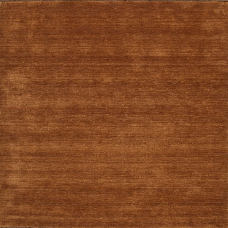 Tapis contemporain brun, Carré 5 pi