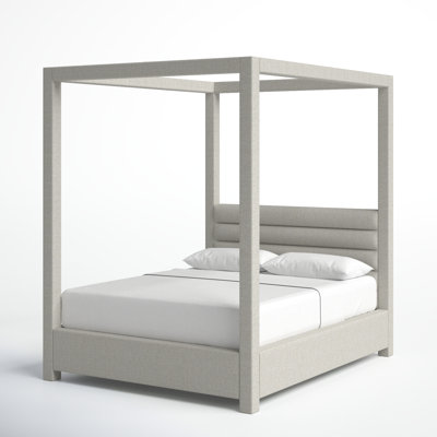 Herma Linen Upholstered Canopy Bed