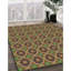 Vert géométrique/Tapis décoratif brun-660975759