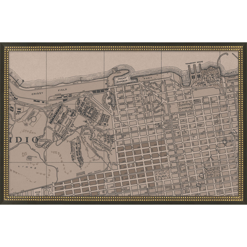 San Francisco Vintage Grid Map B Print by Thom Filicia