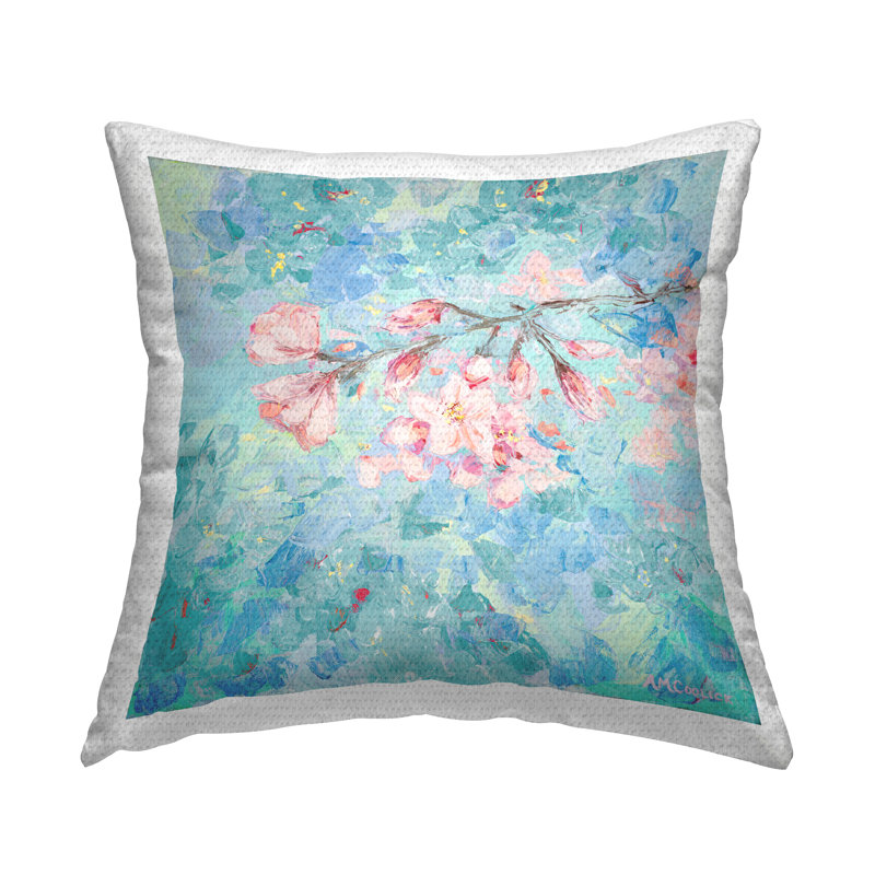 Coussin Cherry Blossoms on Blue par Ann Marie Coolick