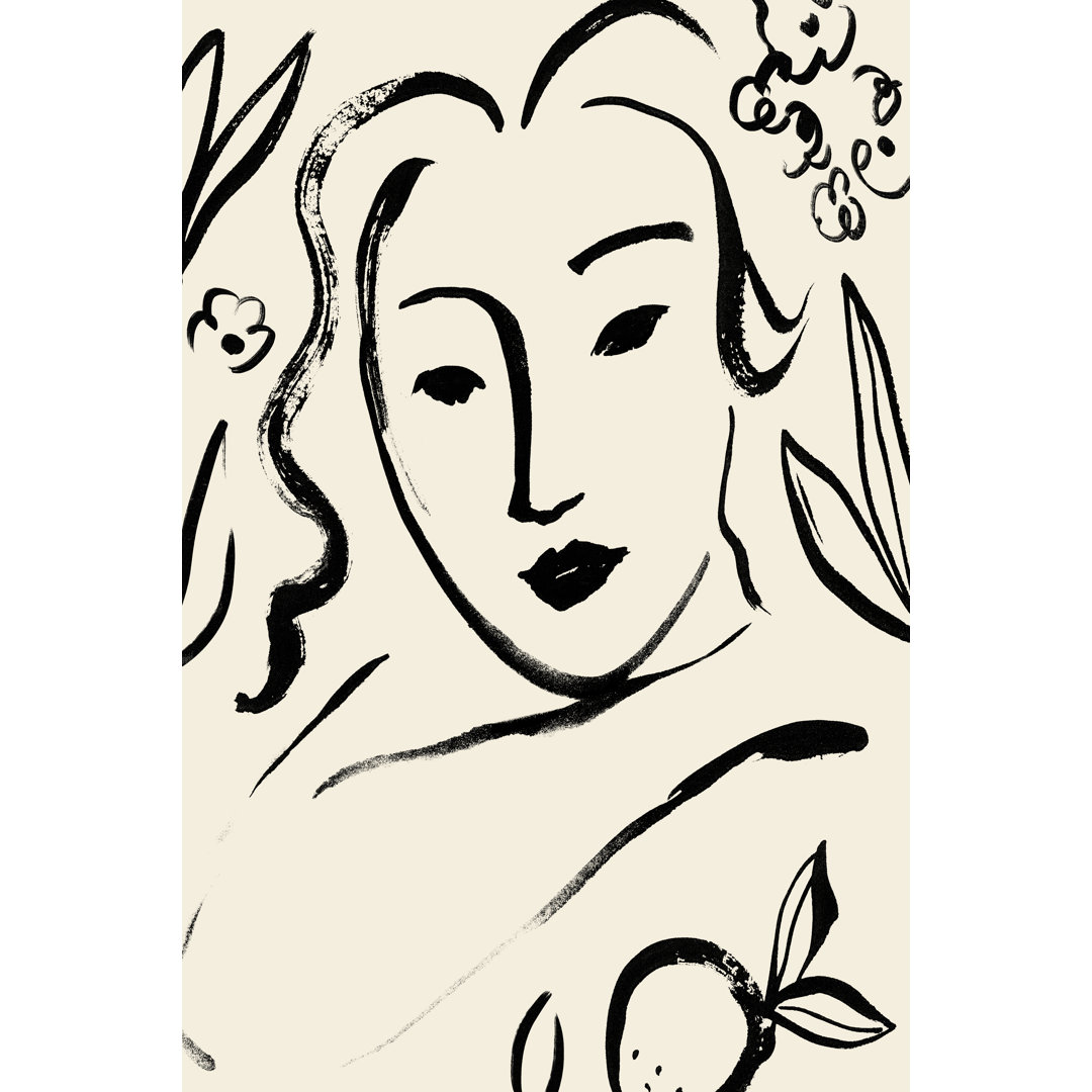Matisse's Muse Portrait I by Victoria Barnes - Drawing Print