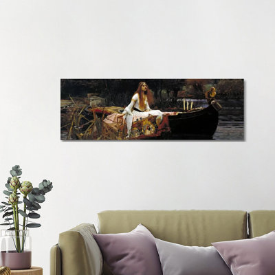 The Lady Of Shalott by William Waterhouse - Wrapped Canvas Panoramic Print