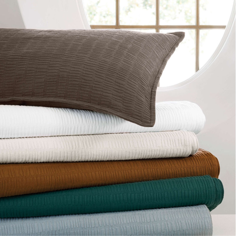 Roark Matelasse Coverlet, King Coverlet, Brown