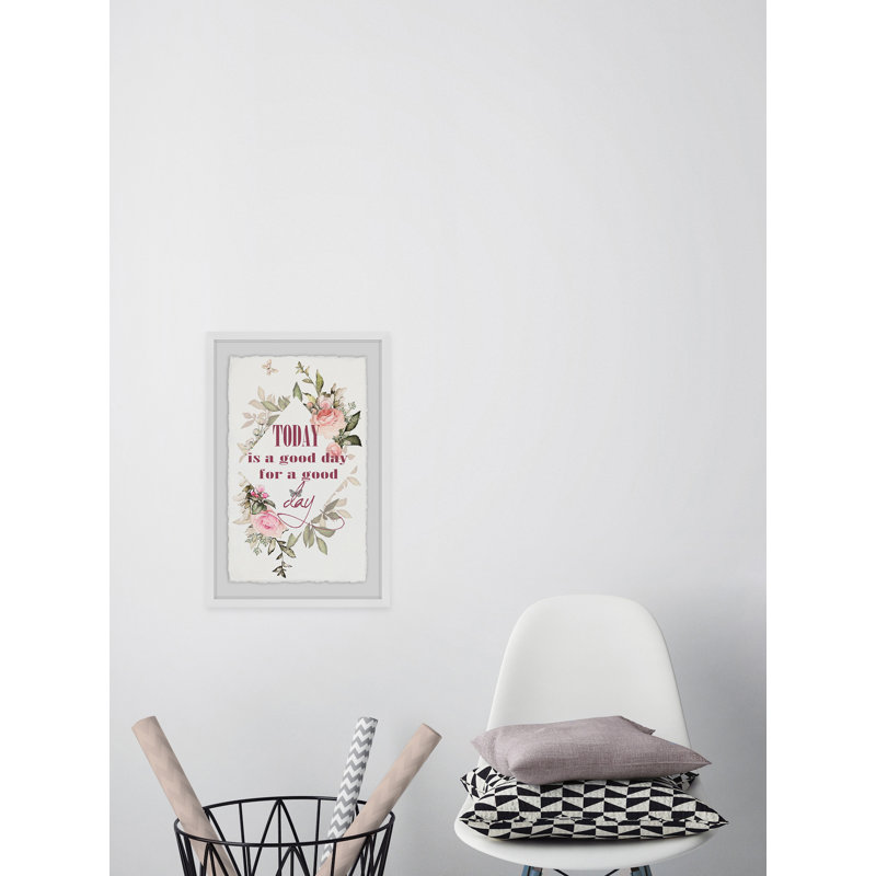 «Today Is a Good Day», reproduction encadrée, H 12 po x l 8 po x P 1,5 po