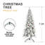Arbre de Noël floqué en PE / PVC avec pommes de pin naturelles, conception peu encombrante, branches articulées, support en métal stable, aspect enneigé réaliste-769103268