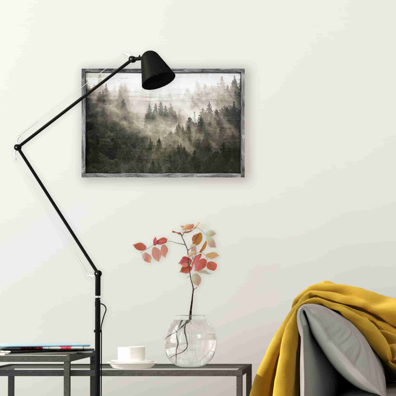 " Foggy Pine Forest ", H 24 po x l 36 po x P 1,5 po