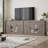 Lovern 55.1'' W 4-Door Sideboard with 3 Drawers, Interchangeable Doors, Close-Out Sales-822976264