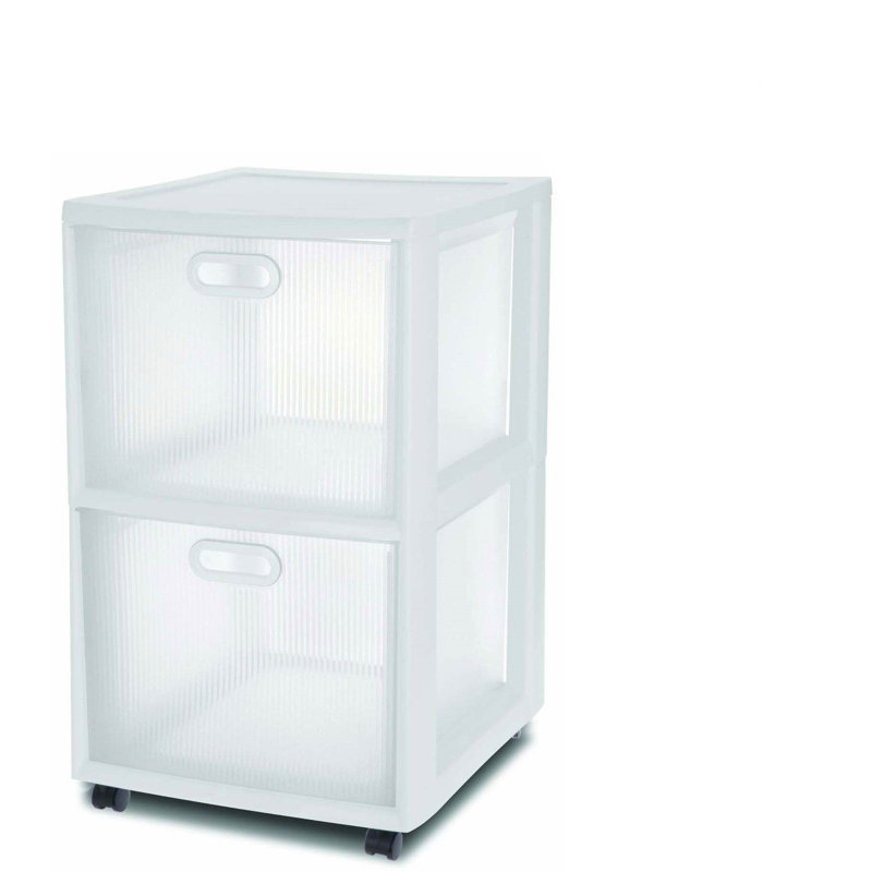 2 Drawer Rolling Storage Chest