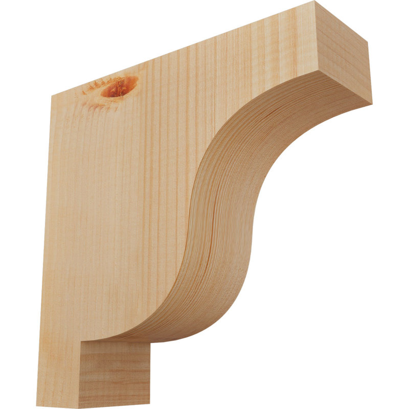 Newport Corbel, H 12 po x l 3,5 po x P 12 po, Sapin de Douglas, Lisse