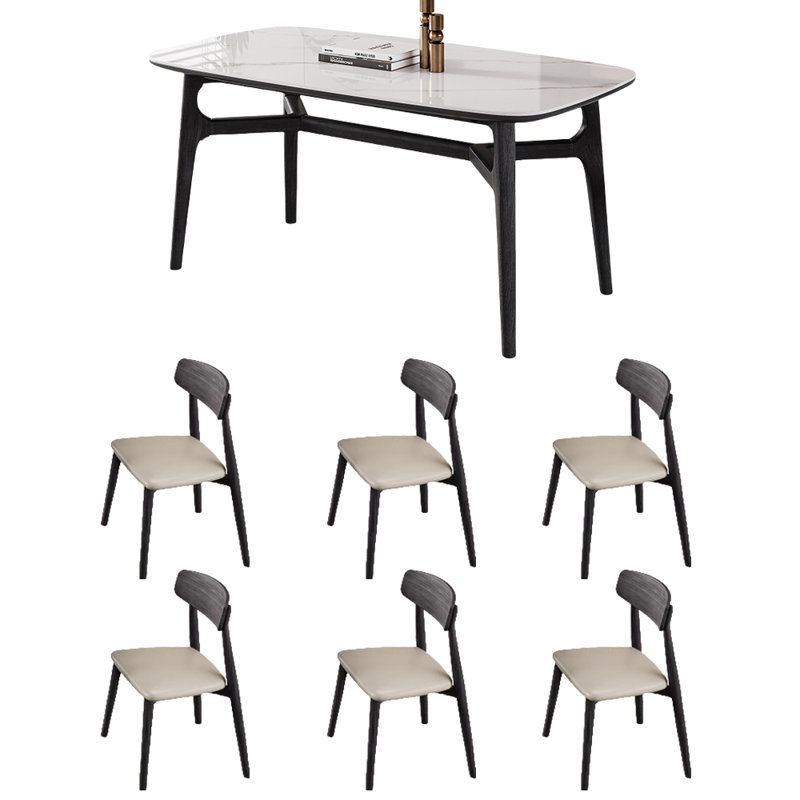 Ensemble de table et chaises Smooth Rock Plate, H 29,52 po x L 62,99 po x l 31,49 po