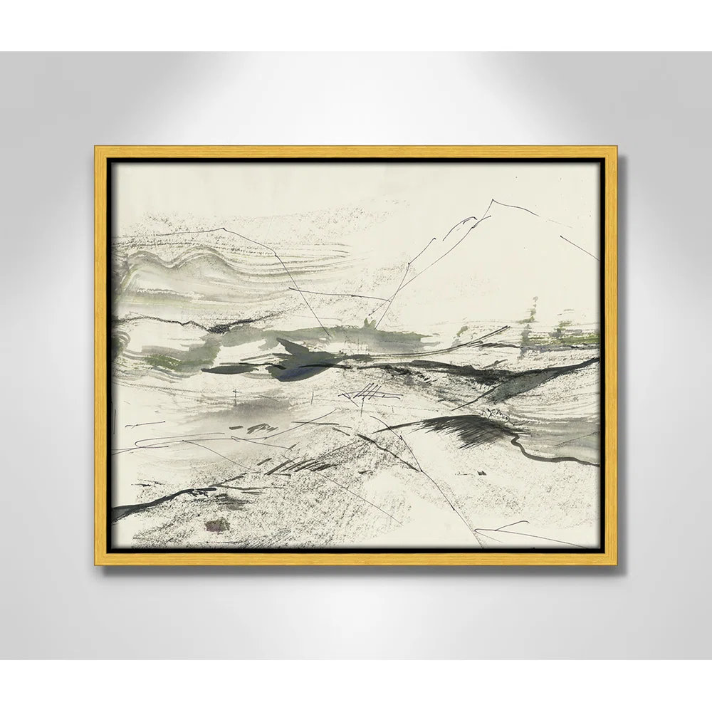 Green Sketches Print by PI Studio, 12.5" H x 15.5" W x 2" D, Gold Floater Framed, No Mat