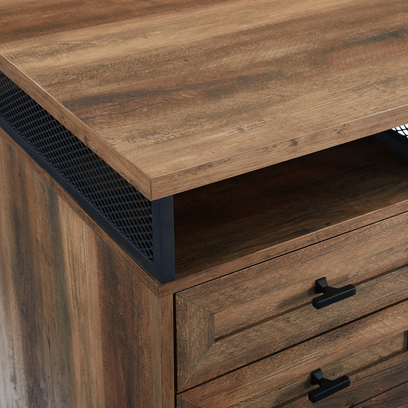 Meidinger Computer Desk, Rustic Oak