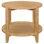 Brown Round Solid Wood Side End Table