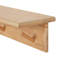 Shea Poplar Solid Wood Floating Shelf with Hooks-2126806223