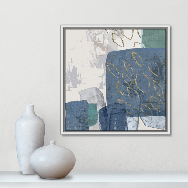 Shape of Formation II - Blue Square Version Print par Casa Fine Arts, Blanc, H 17,5 po x l 17,5 po
