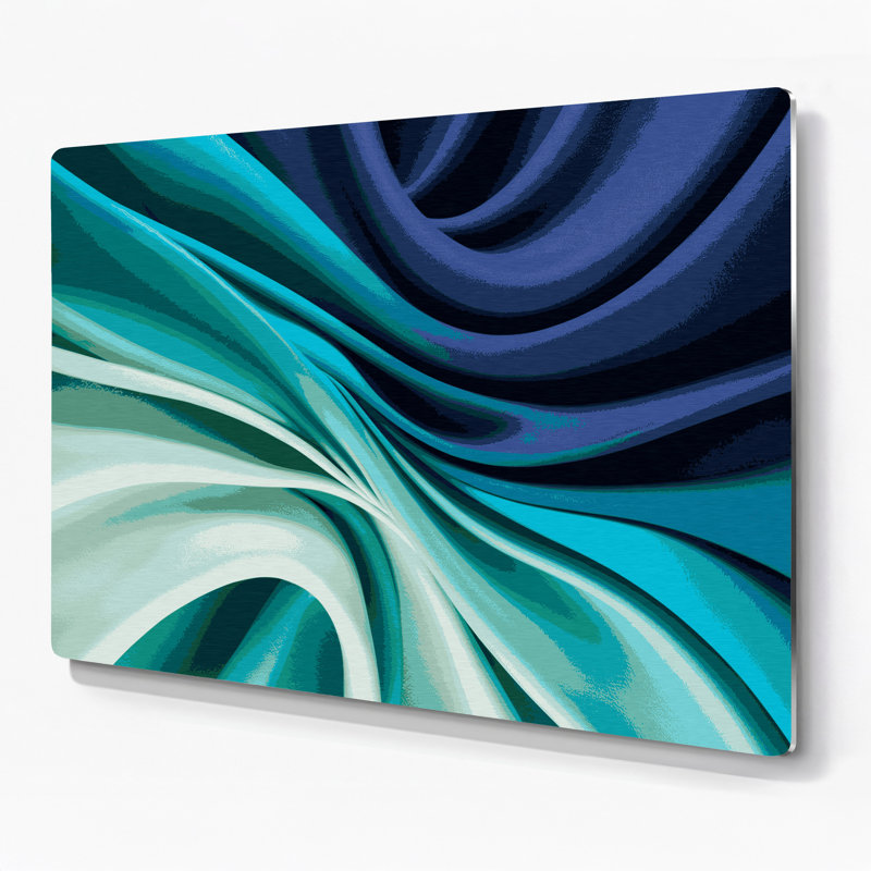 Gradient abstrait 44, art mural en métal vert, H 12 po x l 18 po