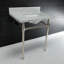 Lavabo de salle de bain console rectangulaire en marbre avec trop-plein Marble-50233725