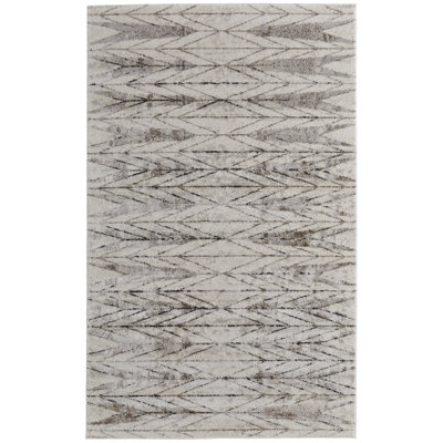 Tapis décoratif moderne à motif géométrique Leoner