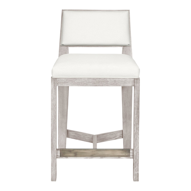 Thom Filicia Solid Wood 32.5" Bar Stool, Tommy Snow, Dove Gray