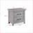 Light Gray Transitional 2-Drawer Solid Wood Nightstand for Bedroom