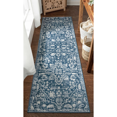 Tapis bleu clair à médaillon bohémien Dazzle