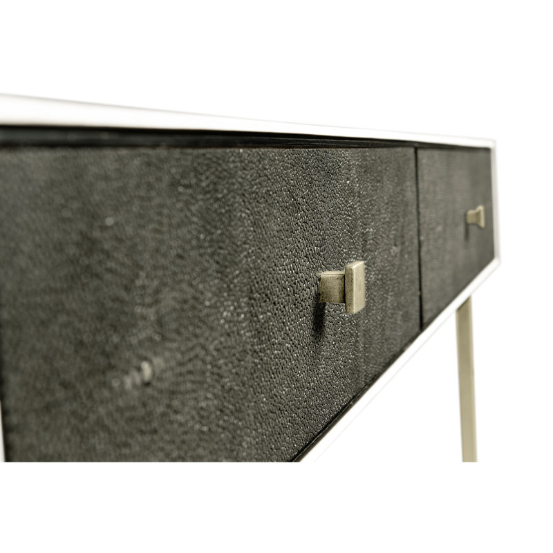 Luxe 48'' W Console Table, Gold, Anthracite Shagreen