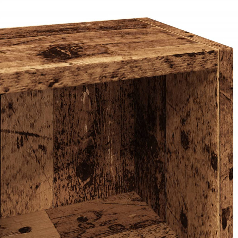 CD Multimedia Storage Rack, Old Wood