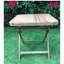 Table pliante carrée en bois d'acacia