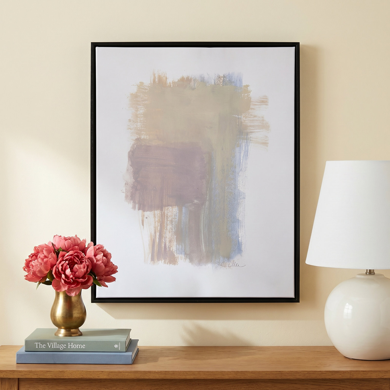 Powder Room Collection Powder Room Wash I Framed On Canvas by Filippo Ioco For  Print, Espresso Framed