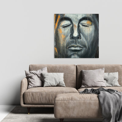 Portrait abstrait homme sur toile | Art moderne de décoration intérieure