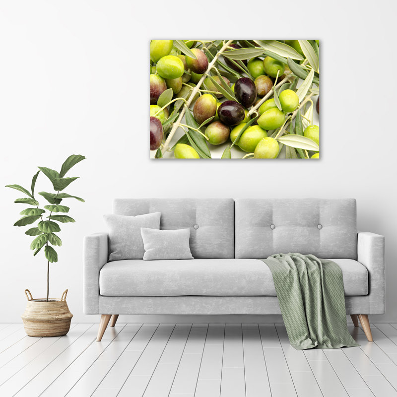 Fresh Olives - Wrapped Canvas Print