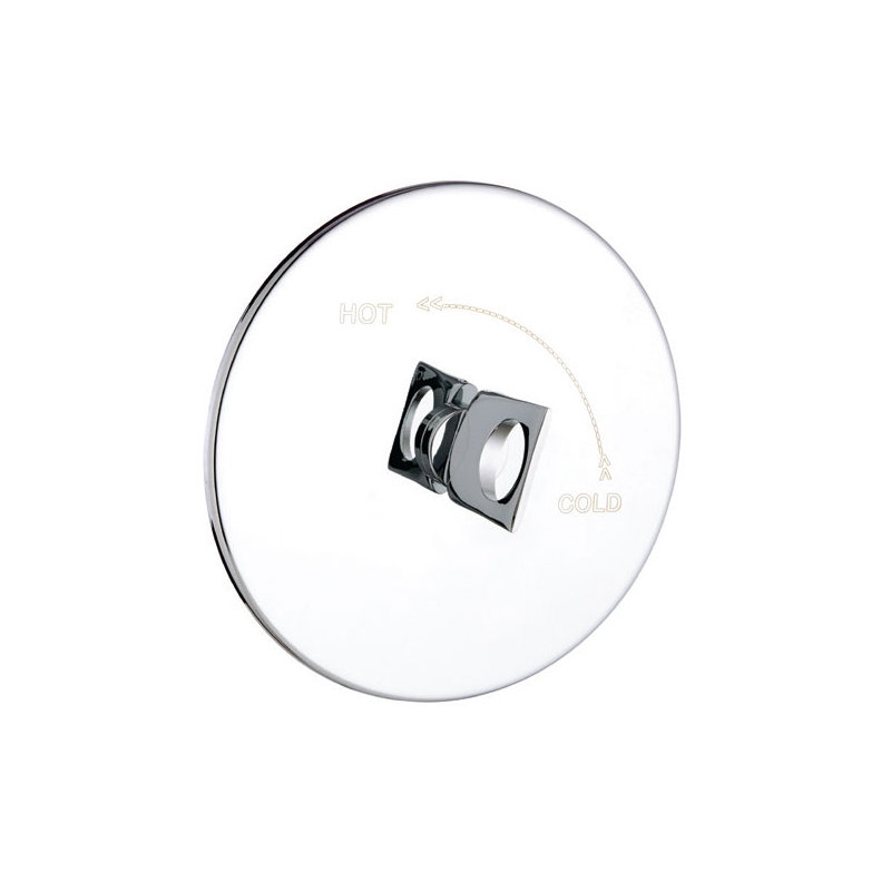 Fresh Round Pressure Balance Shower Complete with Valve, Polished Nickel